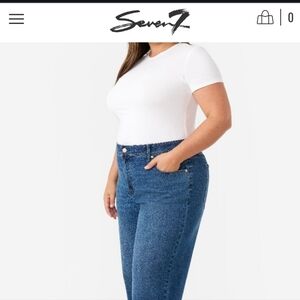 Seven7 Plus Women's Classic Stretch  Blue  Jeans